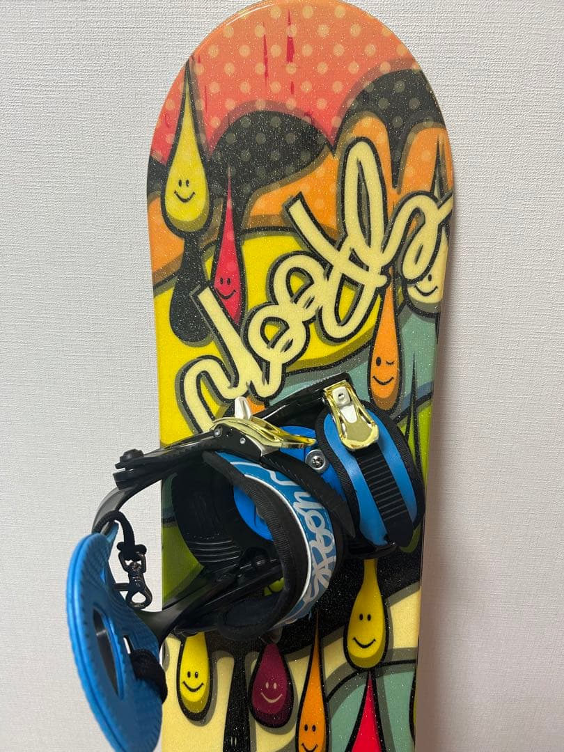 最終値段！！ジュニアスノーボード ビンディング2点セットカラフルデザイン