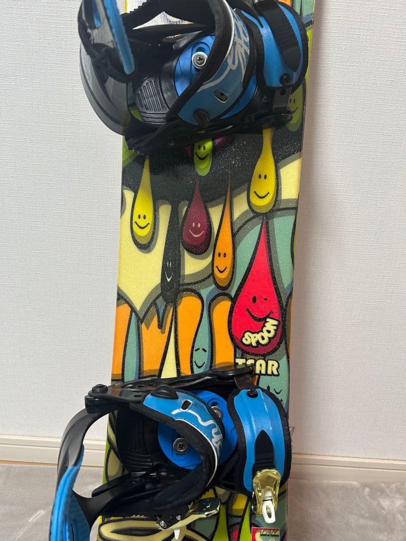 最終値段！！ジュニアスノーボード ビンディング2点セットカラフルデザイン