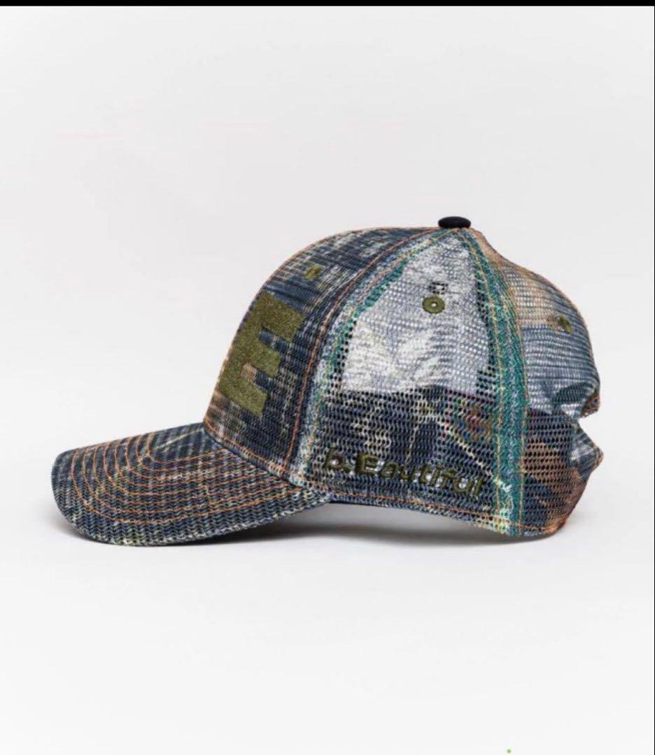 迷彩 b.E ロゴ キャップ