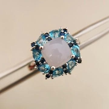 (˶'ᵕ'˶)⸝♡  SV925 天然 サファイア トパーズ カルセドニー