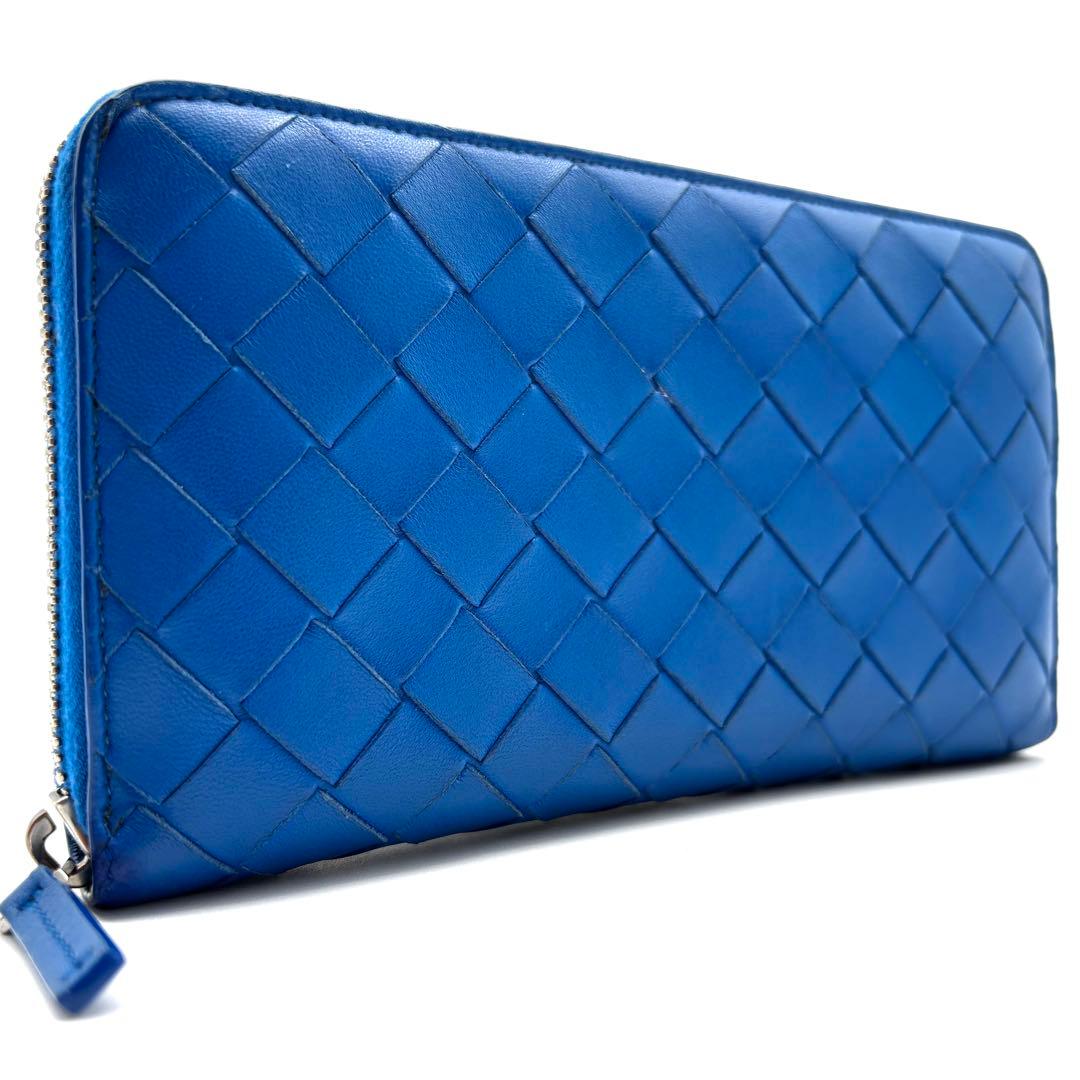 【極美品】ボッテガヴェネタ 長財布 マキシイントレ RFIDモデル 青 × 黄