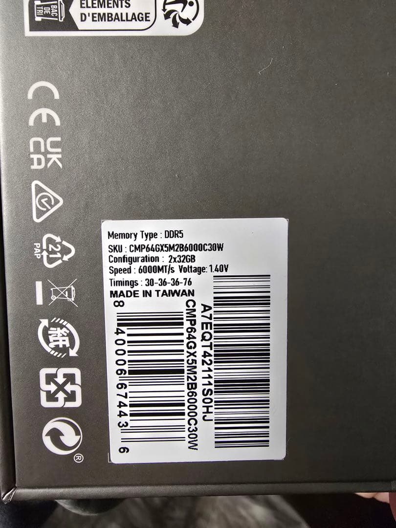 CORSAIR DOMINATOR TITANIUM メモリ 64GB ホワイト