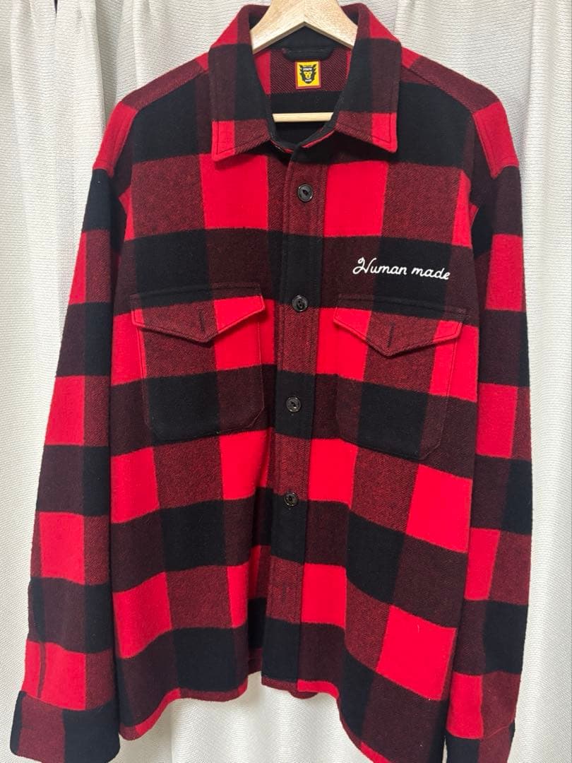 【激レア】22AW Human Made WOOL OVERSHIRT Red