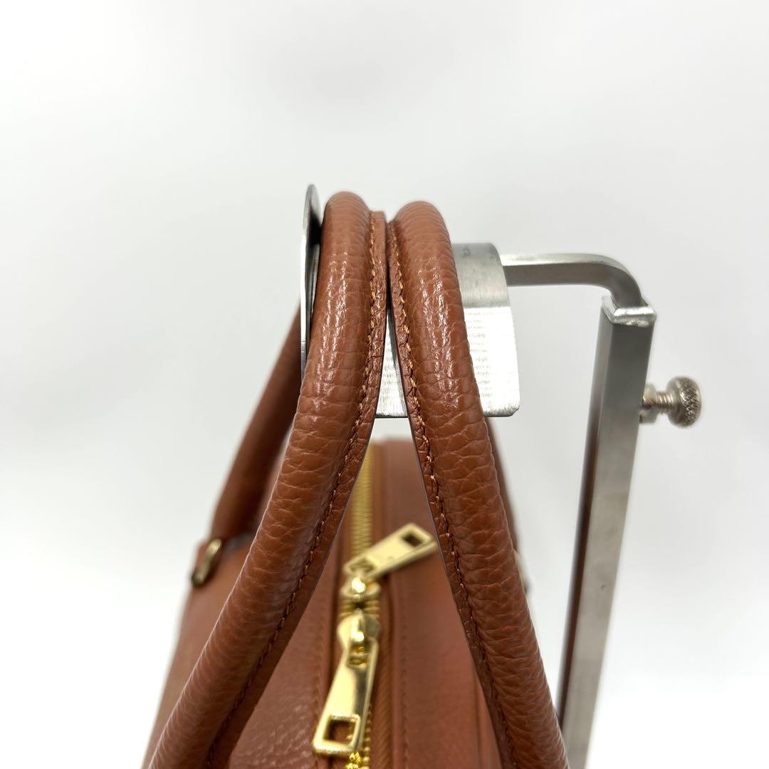 【極美品】CHRISTIAN VILLA ボストンバッグ ブラウン 2way