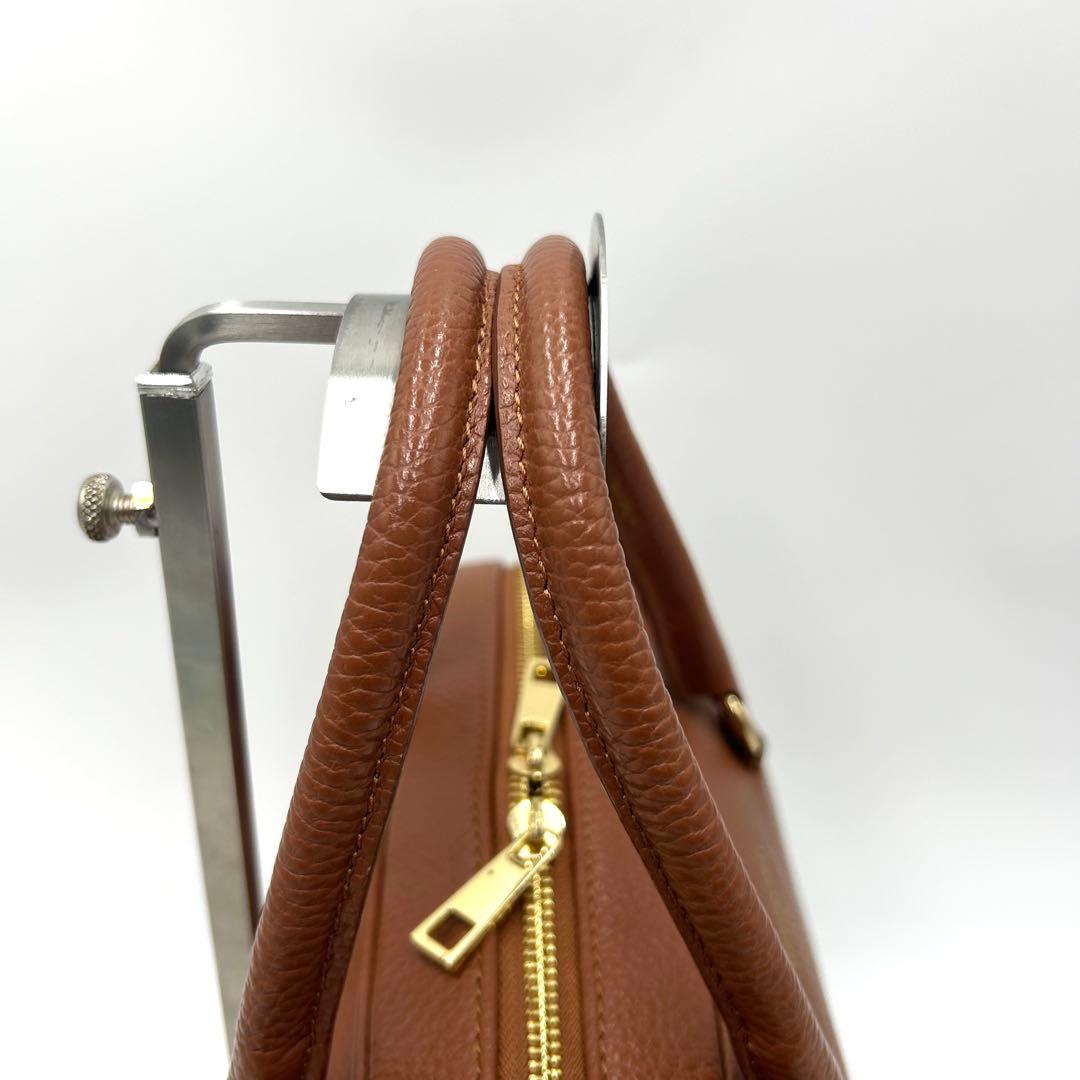 【極美品】CHRISTIAN VILLA ボストンバッグ ブラウン 2way