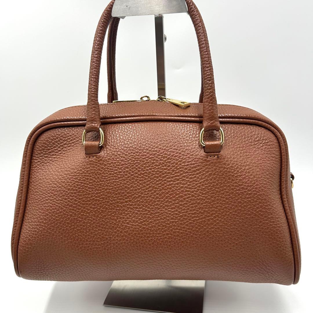 【極美品】CHRISTIAN VILLA ボストンバッグ ブラウン 2way