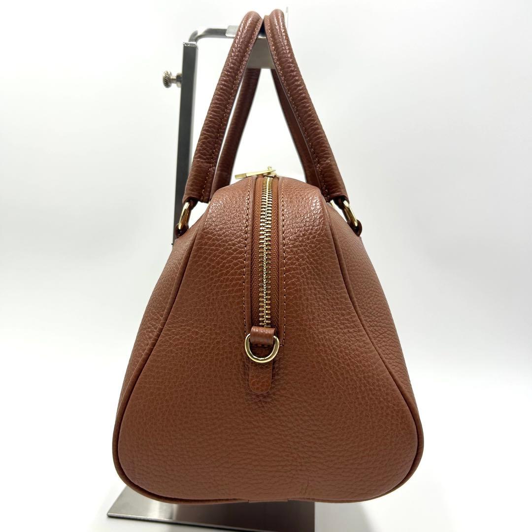 【極美品】CHRISTIAN VILLA ボストンバッグ ブラウン 2way