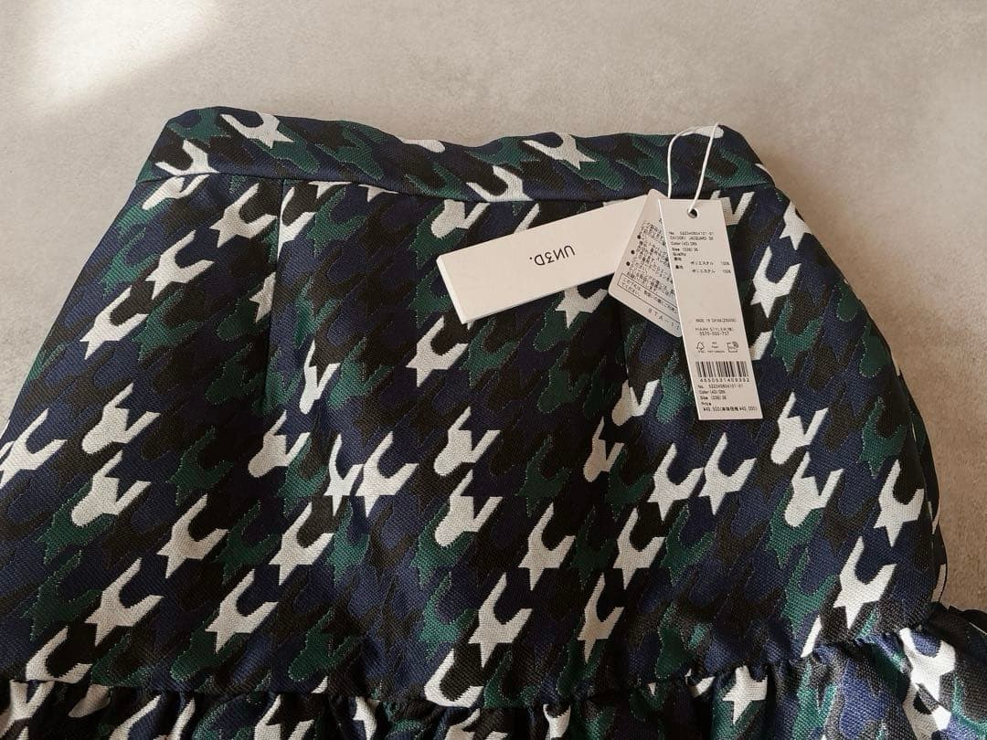 新品UN3D. CHIDORI JACQUARD SK チドリジャカードスカート
