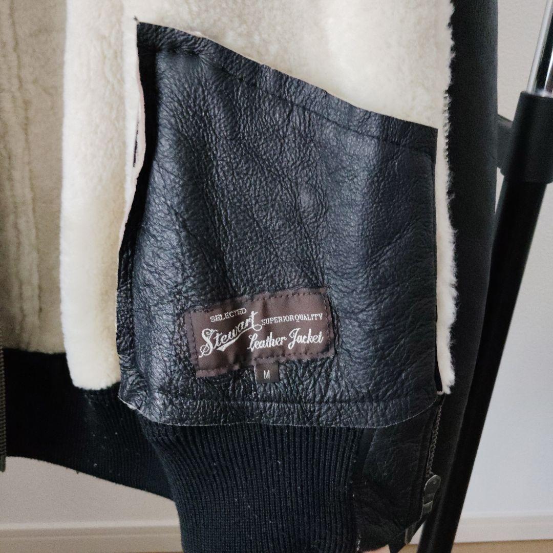 Stewart　ムートンジャケット　黒