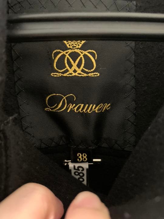 ドゥロワー ダッフルコート　ブラック38