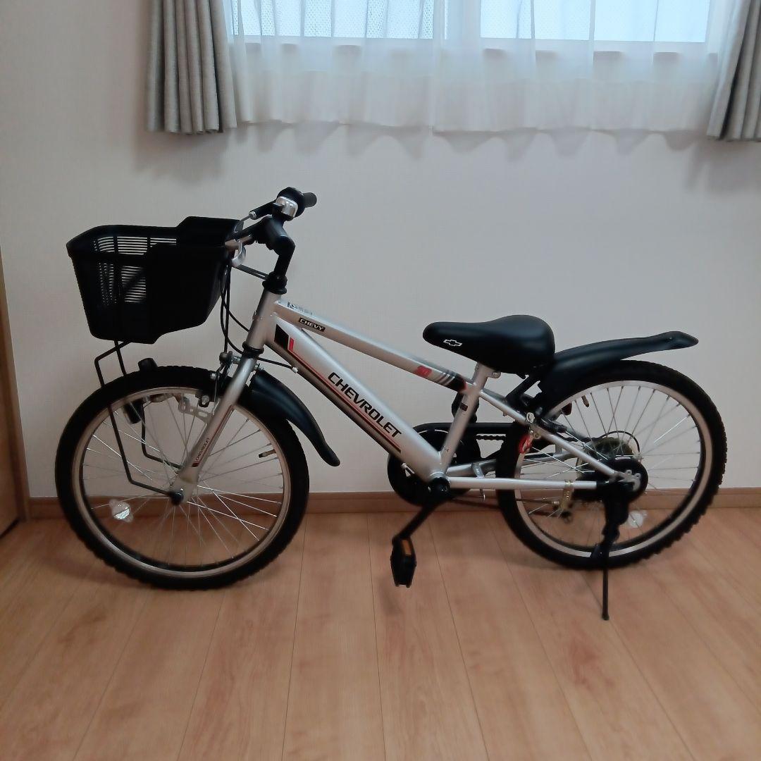 綺麗です。シボレーCHEVROLET キッズ自転車 シルバー20インチ