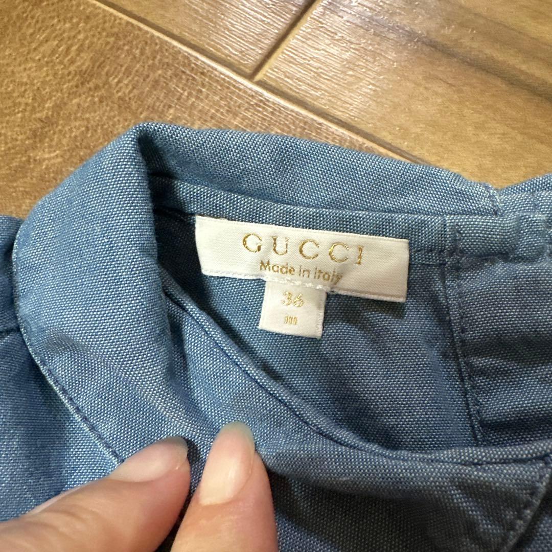 GUCCI デニム 襟付き 半袖ワンピース