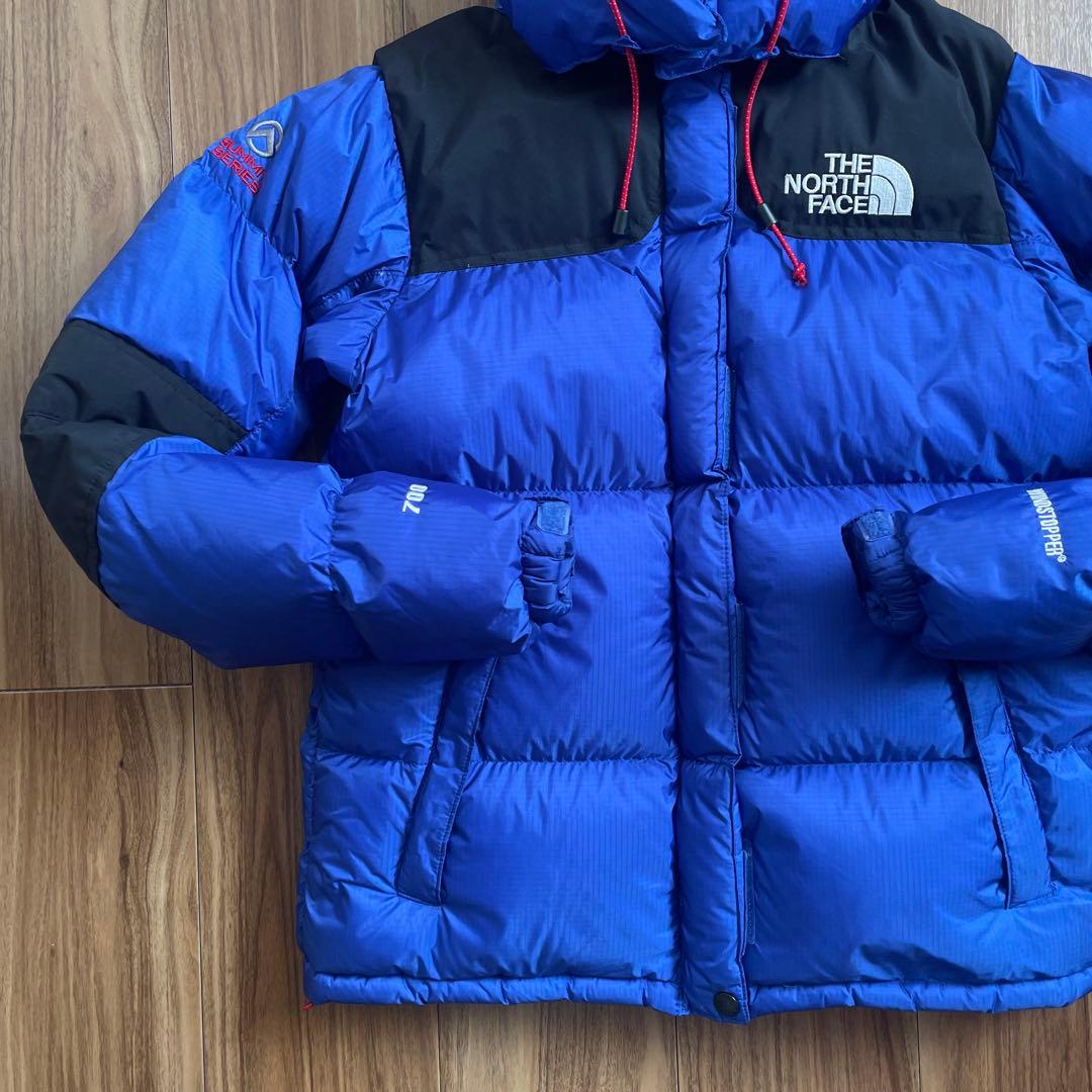 Lノースフェイスレディースサミット700ブルー青バルトロダウンジャケット