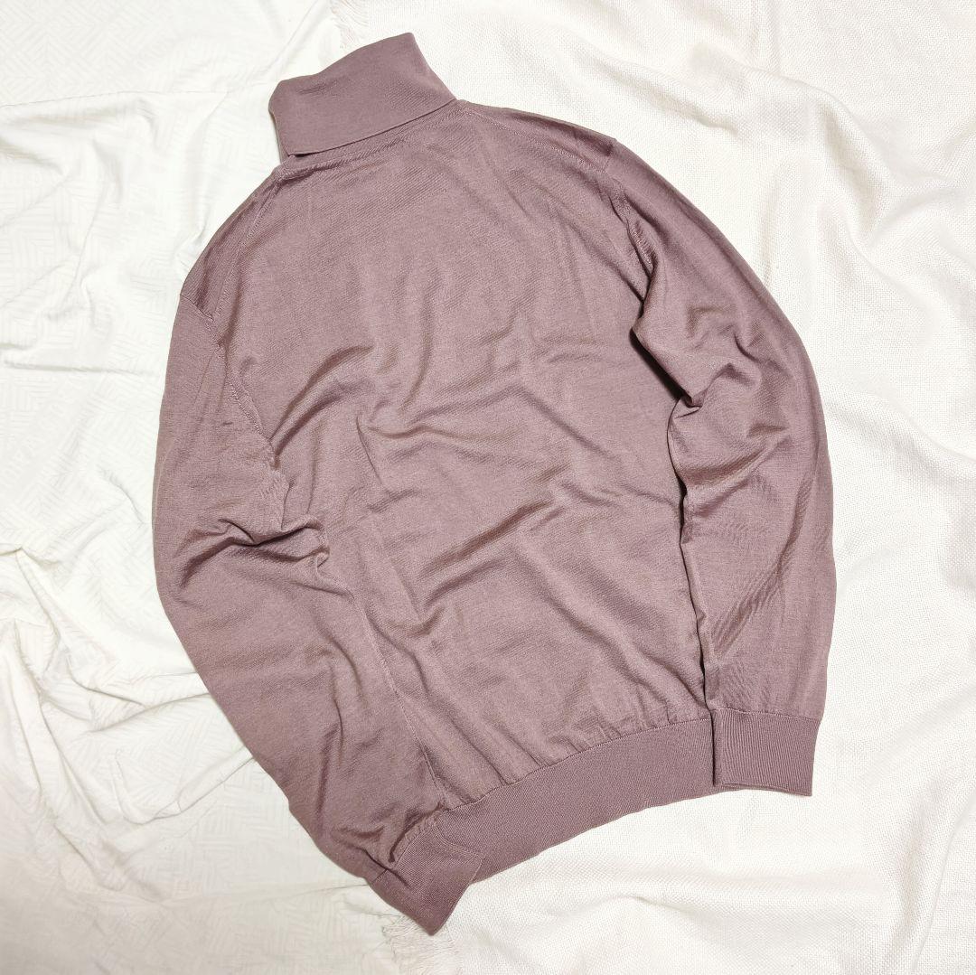 エルメネジルドゼニアZEGNAカシミアシルクCASHSETAタートルネックニット