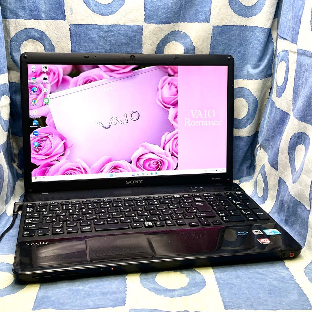 人気VAIO♡爆速SSD512G☆i7☆大人な黒♪ブルーレイ&カメラ！Win11