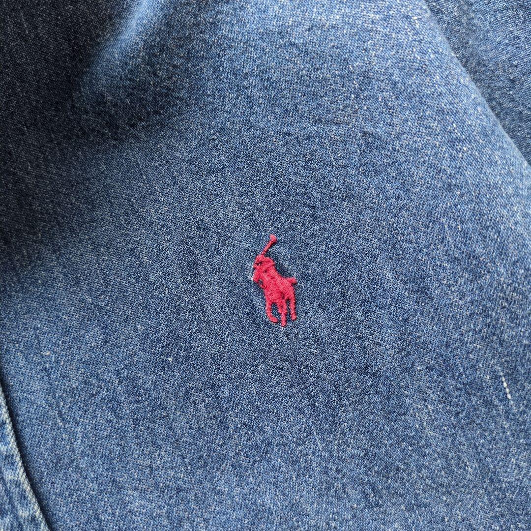 ポロカントリーラルフローレン　USA製　デニムシャツ　ポニー刺繡
