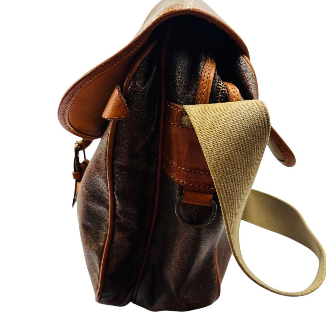 希少エトロ メッセンジャーバッグ ペイズリー 大容量 特大 肩掛け クロスボディ