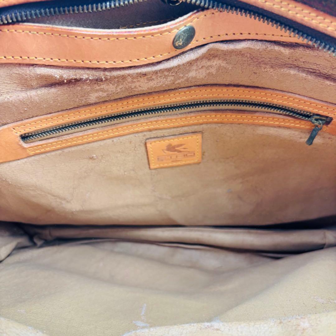 希少エトロ メッセンジャーバッグ ペイズリー 大容量 特大 肩掛け クロスボディ