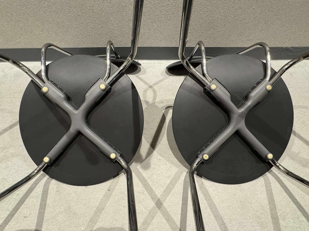 ⭐️2脚セット 無印良品 スチールチェア ダークグレー 定価1脚20100円