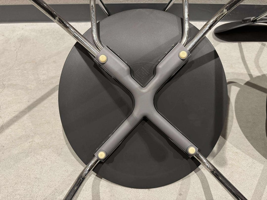 ⭐️2脚セット 無印良品 スチールチェア ダークグレー 定価1脚20100円