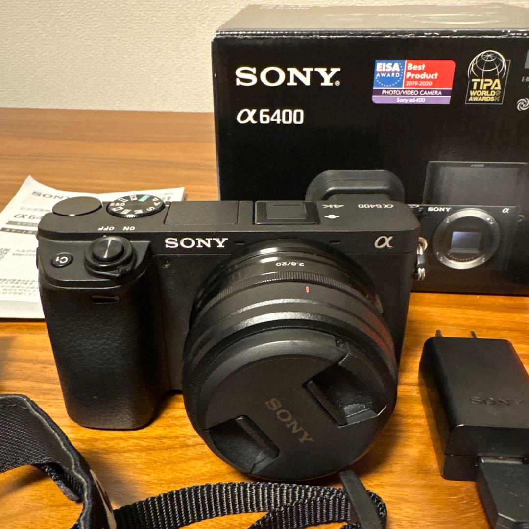 値下げ中！SONYα6400ボディSONY E20mmF2.8単焦点レンズセット
