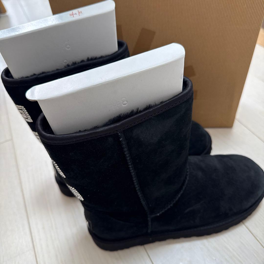 UGG ブラック ムートンブーツ ストーン装飾