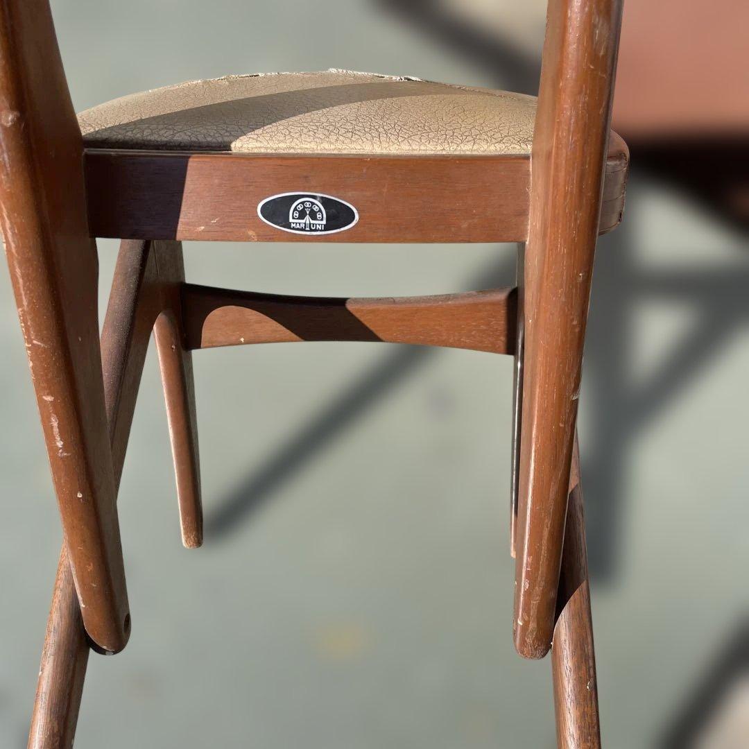 北欧レトロ オールドマルニ デルタチェア ベントウッドチェアー 木製椅子