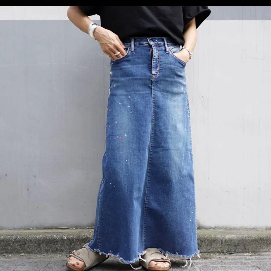 美品♪SURT ビッグジョン　ペイントデニム　スカート