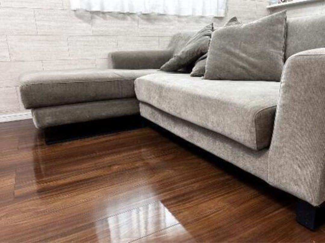 美品)カウチソファ　関家具