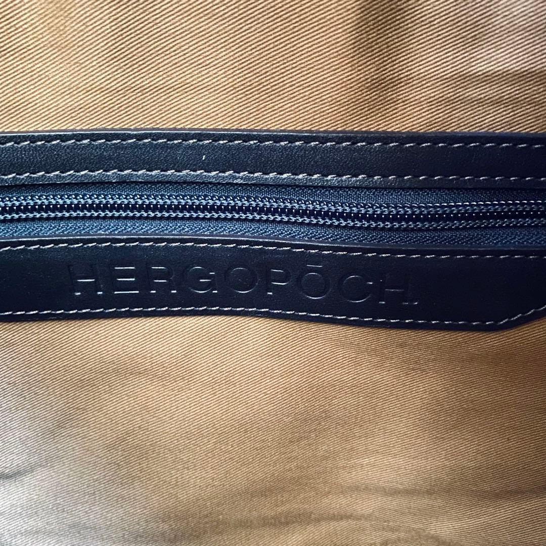 HERGOPOCH エルゴポック【美品】3室構造 レザー トートバッグ