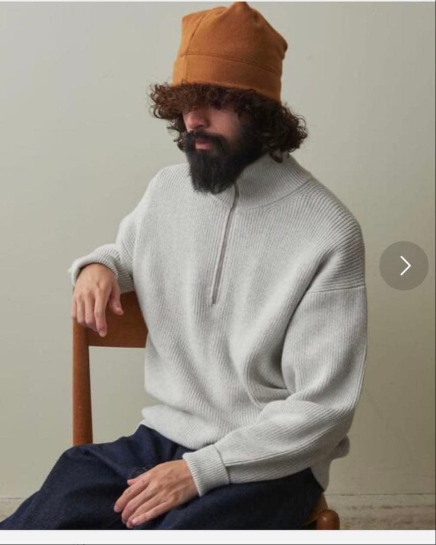 steven alan ハーフジップニット