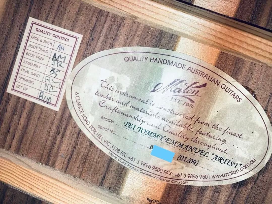 Maton TE-1 Artist メイトン トミー・エマニュエル ケース付