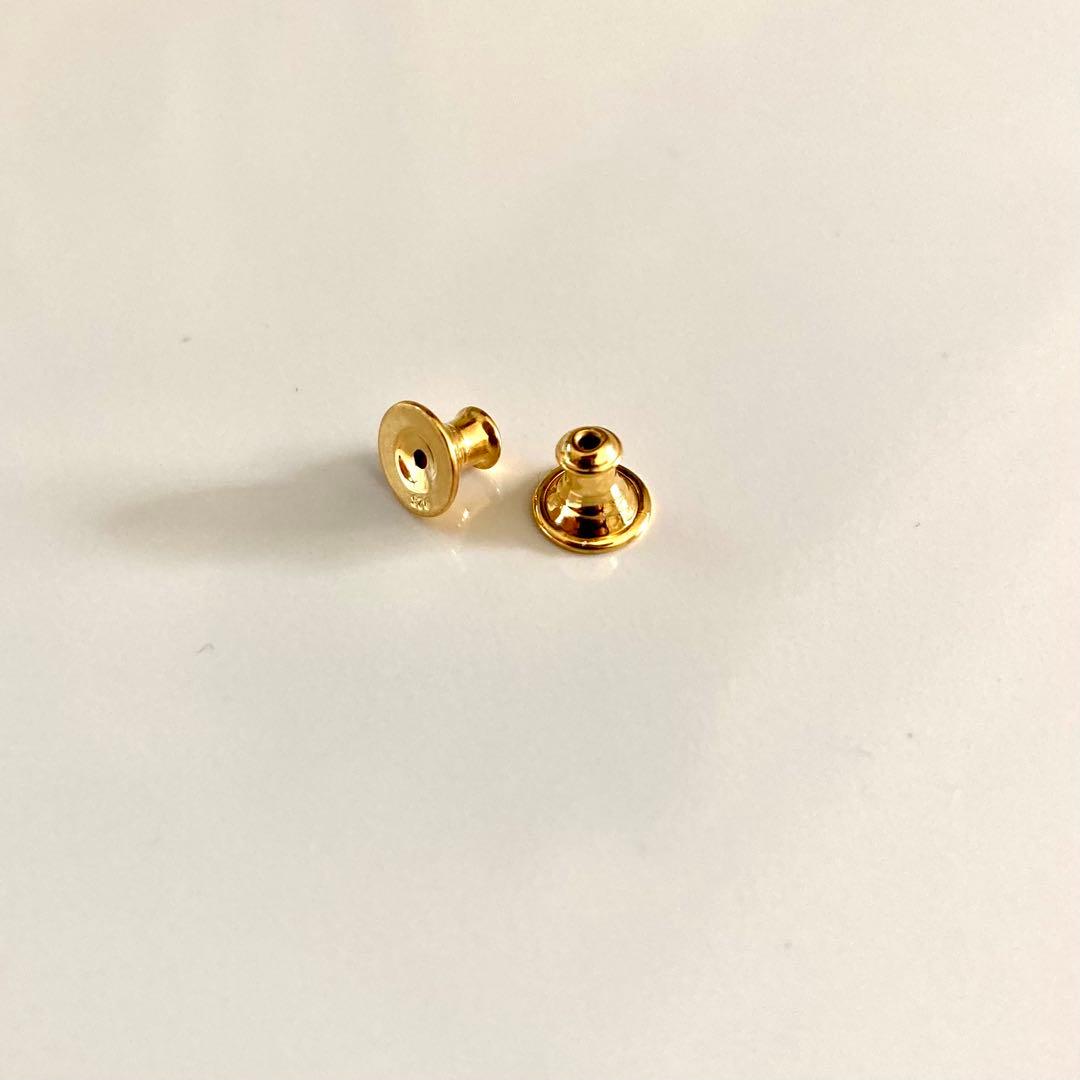 両耳ゴールド　2.5×18mm フープピアス　シルバー925