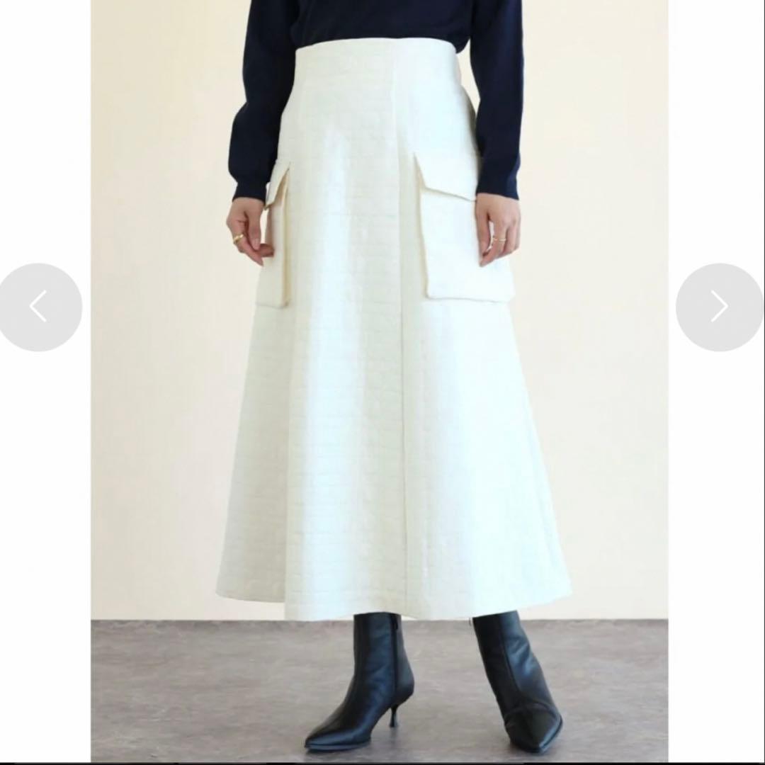 新品　ヤマダヤ　FENNEL キルティングWポケットロングスカート