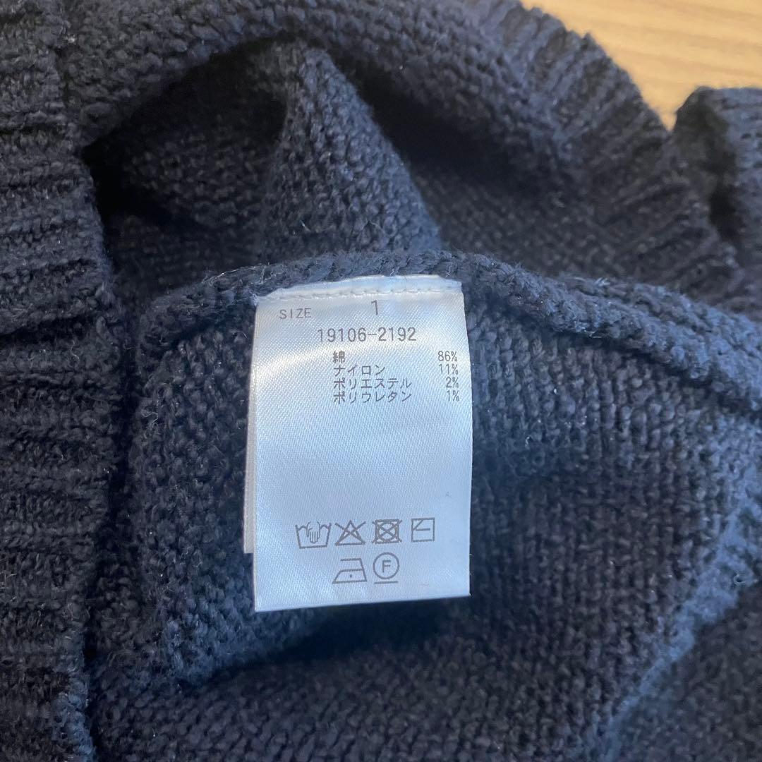 clane コットンショートニット ブラック