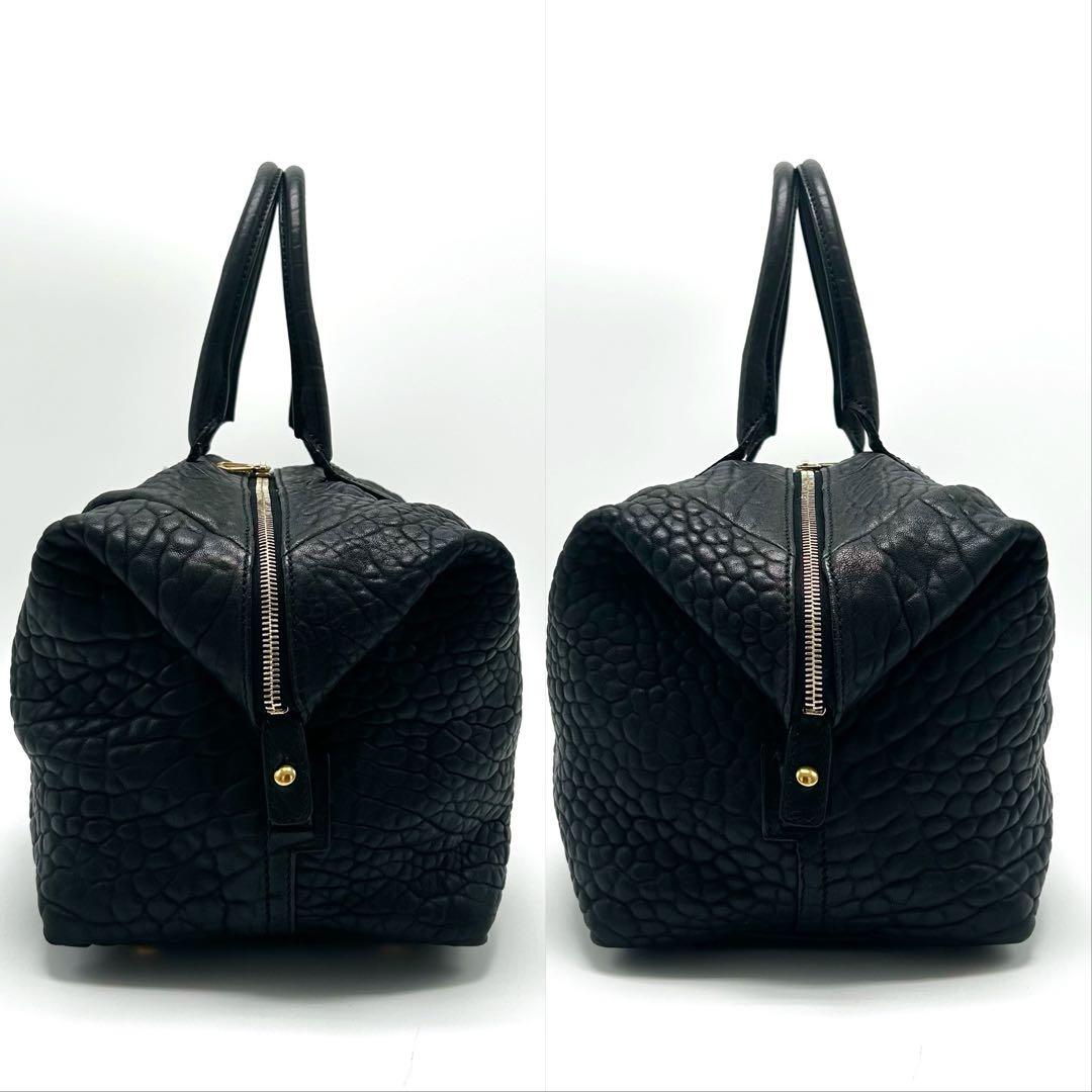 美品 イヴサンローラン ボストンバッグ トート Yライン ブラック レディース