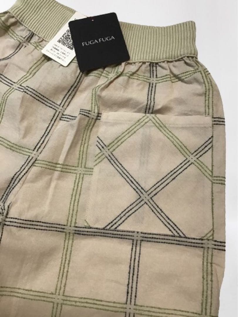 【新品未使用タグ付】FUGA FUGA チェック柄 リバーシブルパンツ