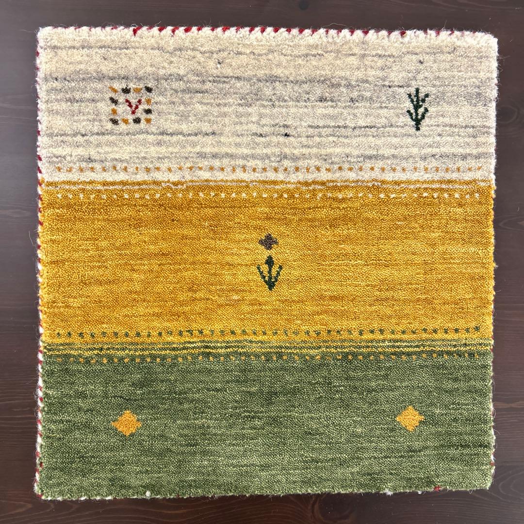 新品☆インドギャべ チェアマット 座布団 40×40cm 4枚組 ミニギャベ