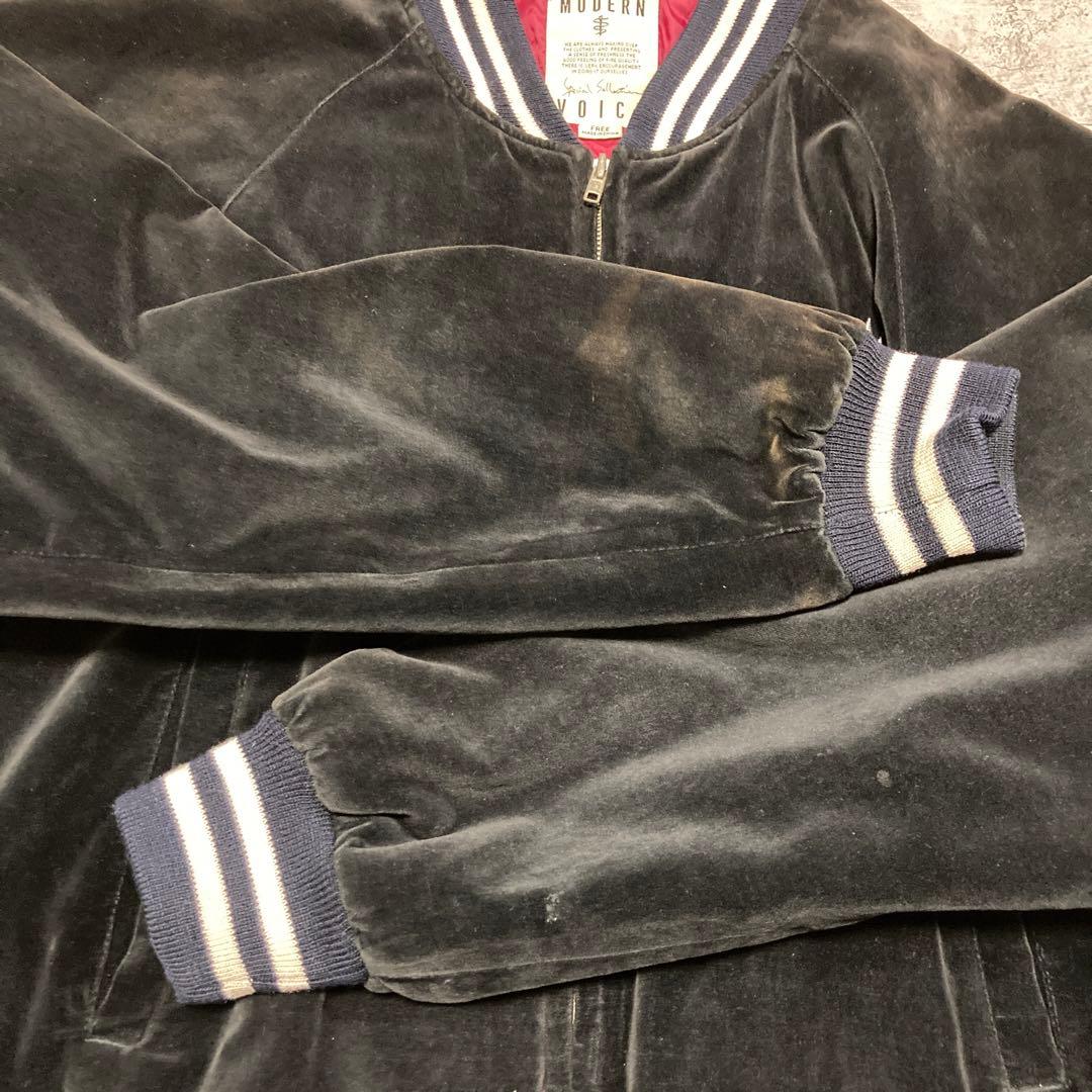 MODERN VOICE 90s 別珍スーベニアジャケット 鷲刺繍 黒 横須賀