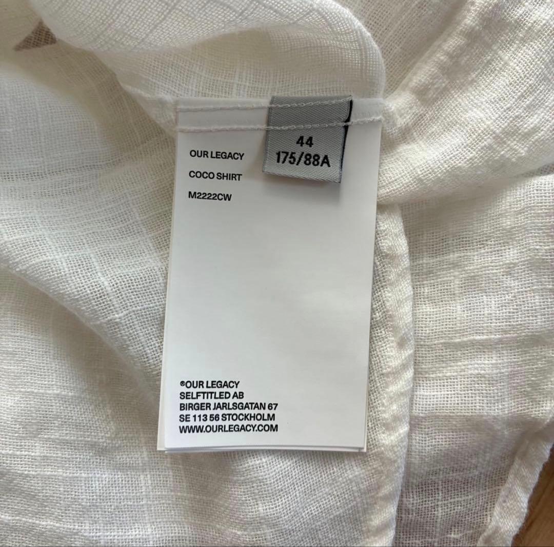 トップス our legacy coco shirt 44 white