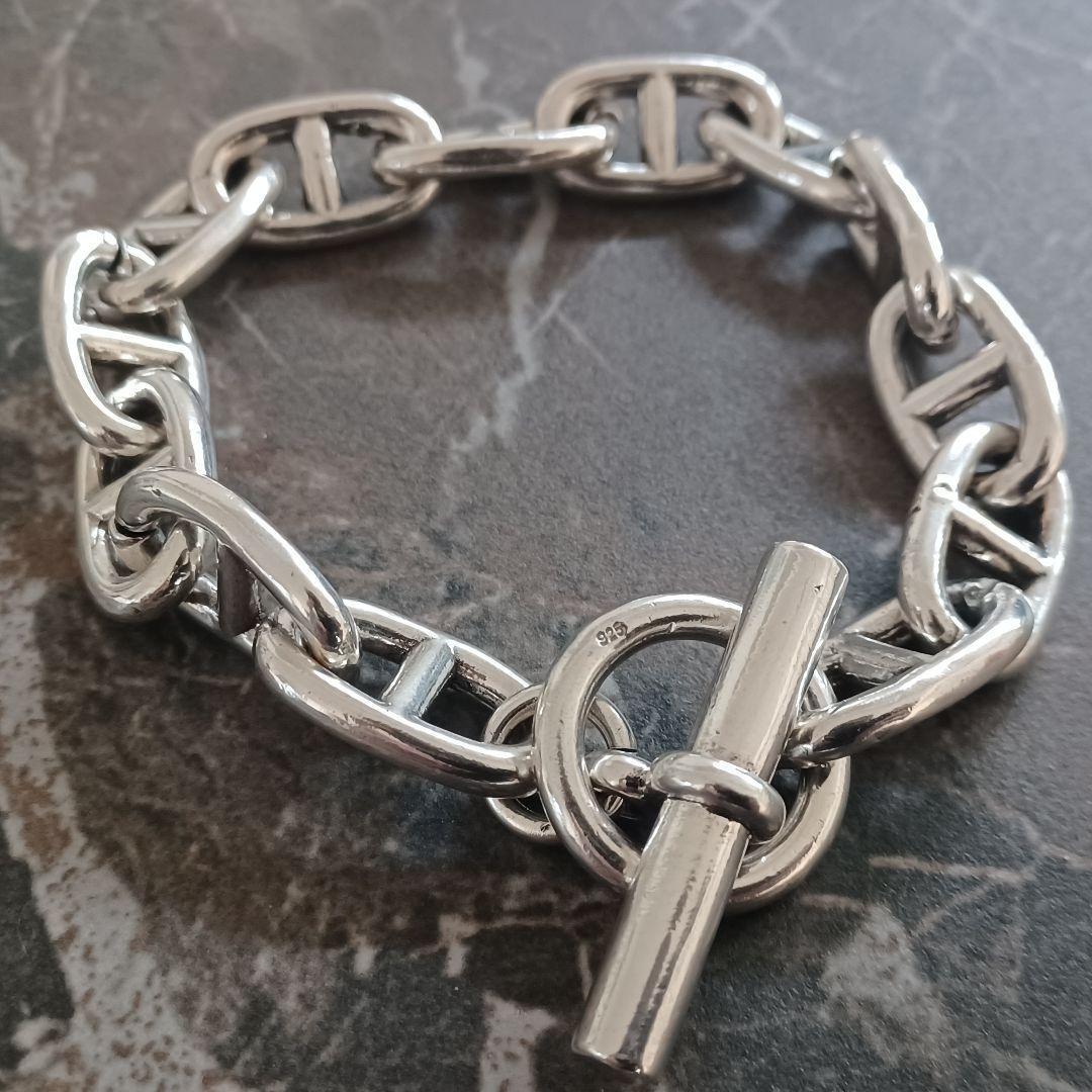 シェーヌダンクル 925 ブレスレット シルバー メンズ レディース 太 ブレス