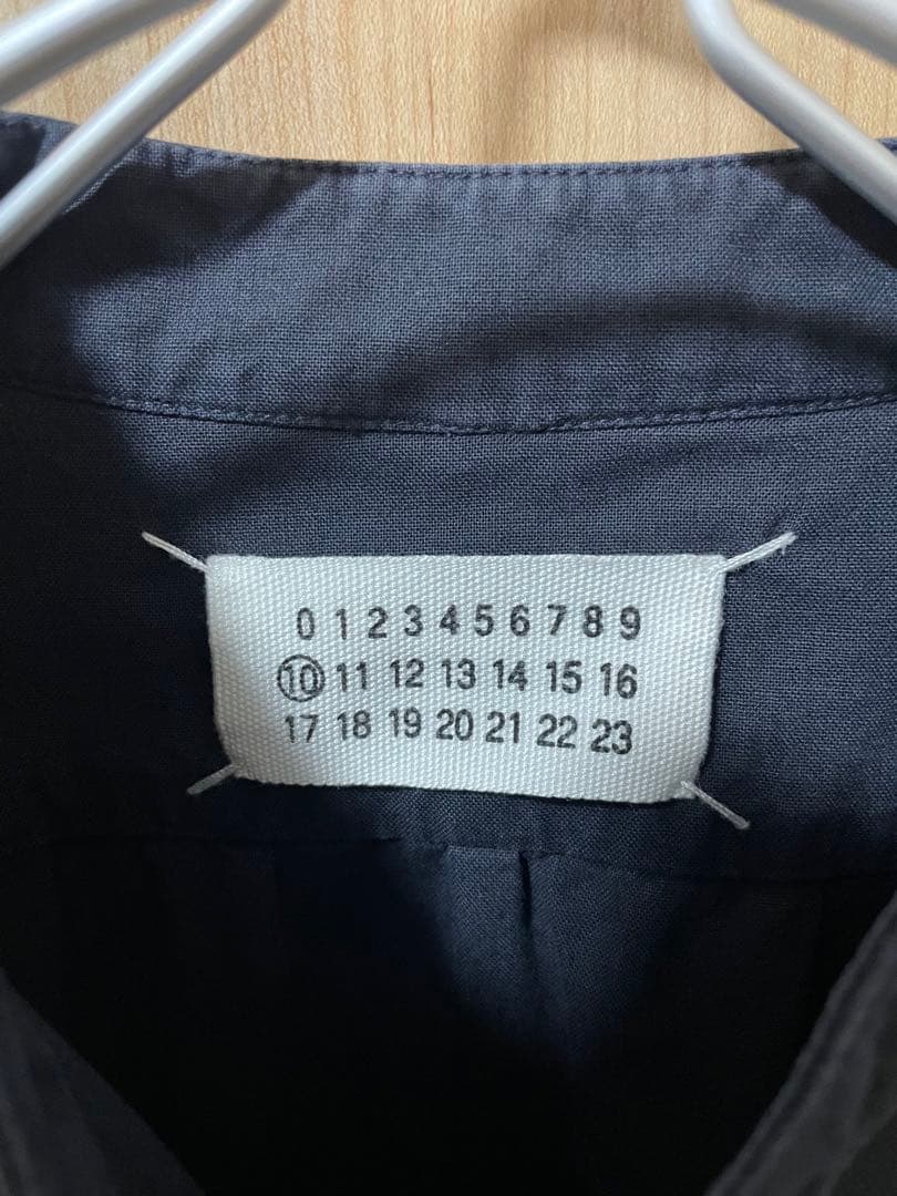 マルタンマルジェラ⑩ バンドカラーシャツ ブラック M ここのえタグ本人期　希少