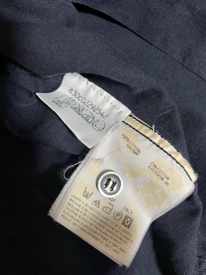 マルタンマルジェラ⑩ バンドカラーシャツ ブラック M ここのえタグ本人期　希少