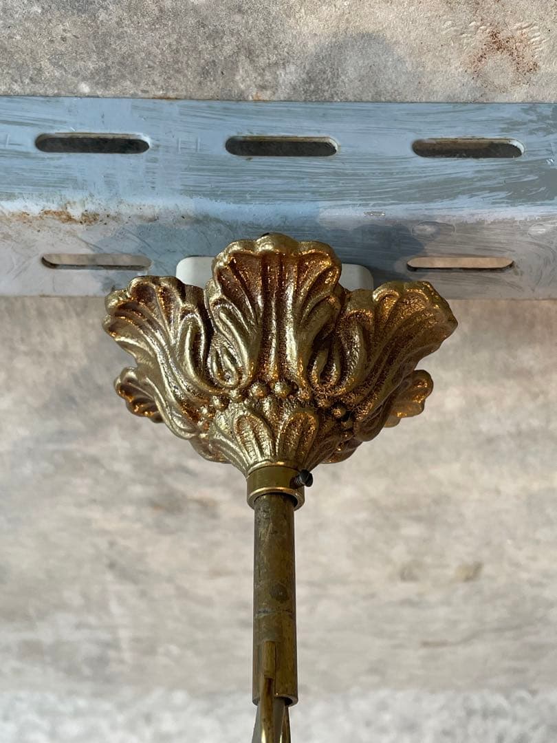 29. フランス アンティーク シャンデリア 3灯 キャンドル ライト 吊り下げ