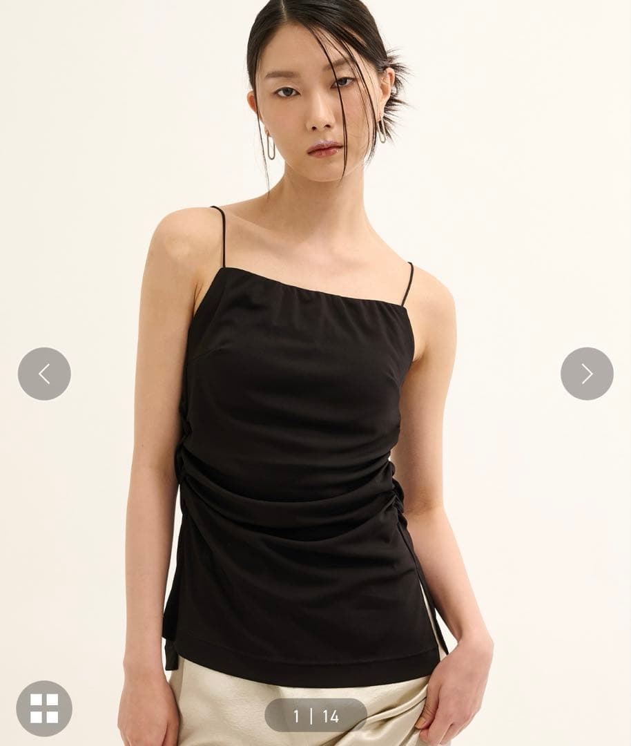 PUBLIC TOKYO hazy ギャザードレープキャミ