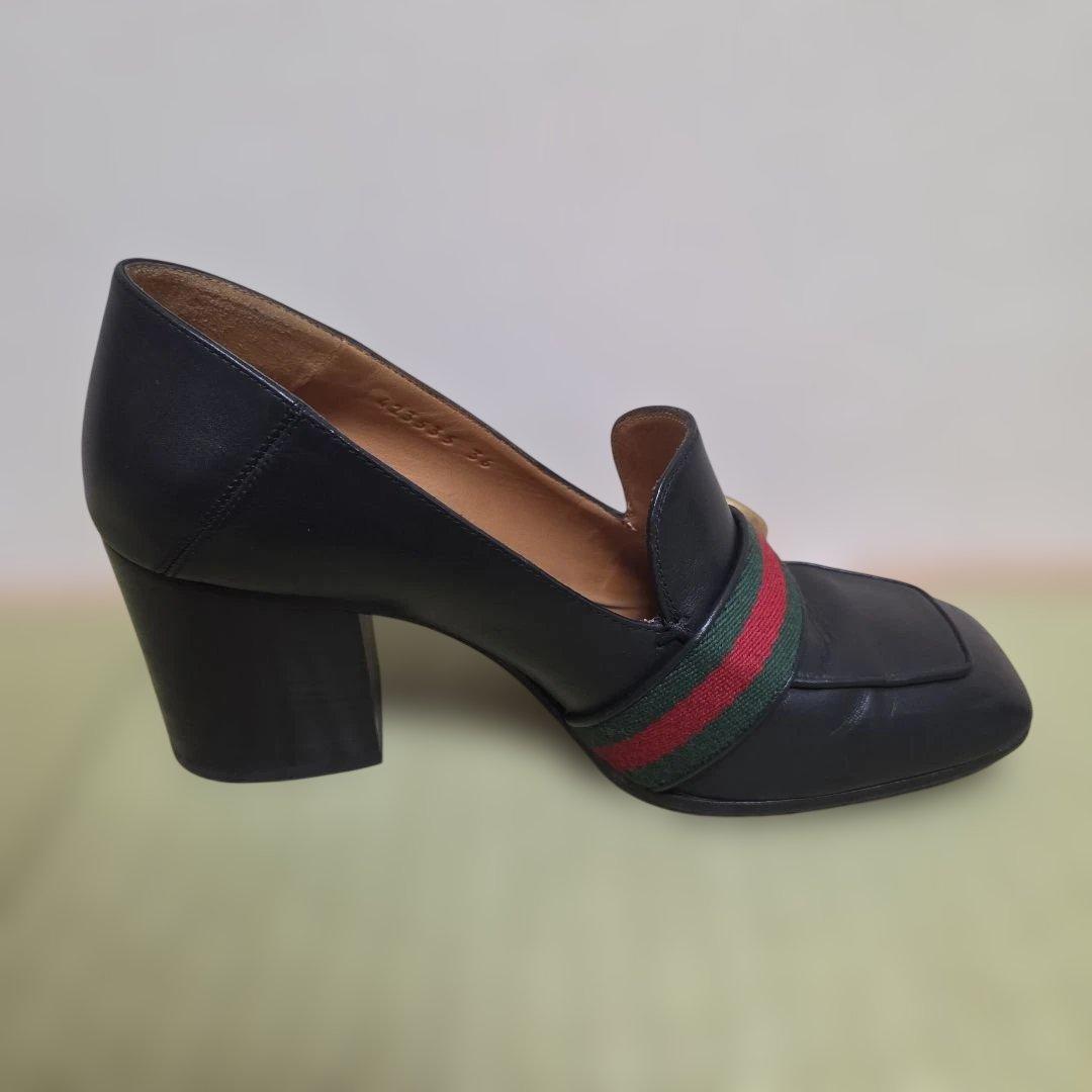 GUCCI マーモント シェリーライン パンプス 黒 36 GG