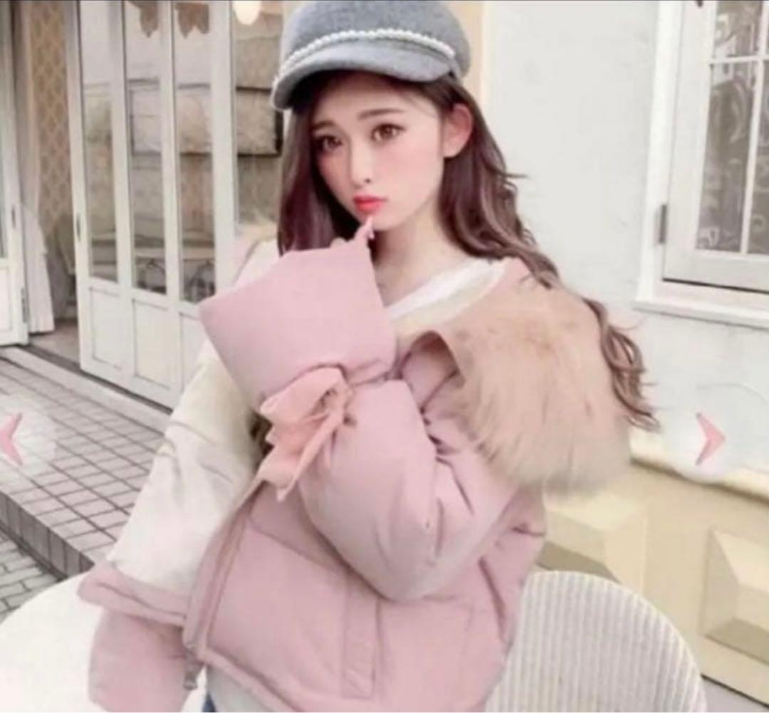 ピンク ファー付きダウンジャケット、ライダースジャケット　まとめ売り