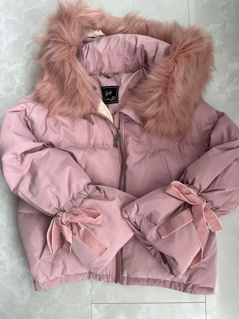 ピンク ファー付きダウンジャケット、ライダースジャケット　まとめ売り
