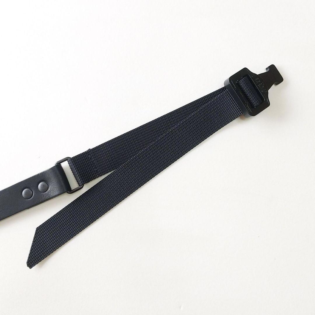 レザー×ナイロン コブラバックルベルト ハンドメイド KT-004 ブラック