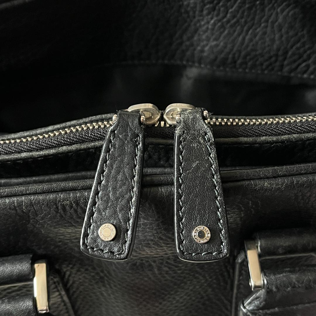 ブルガリ アーバン ビジネスバッグ ブリーフケース 2way 黒 レザー